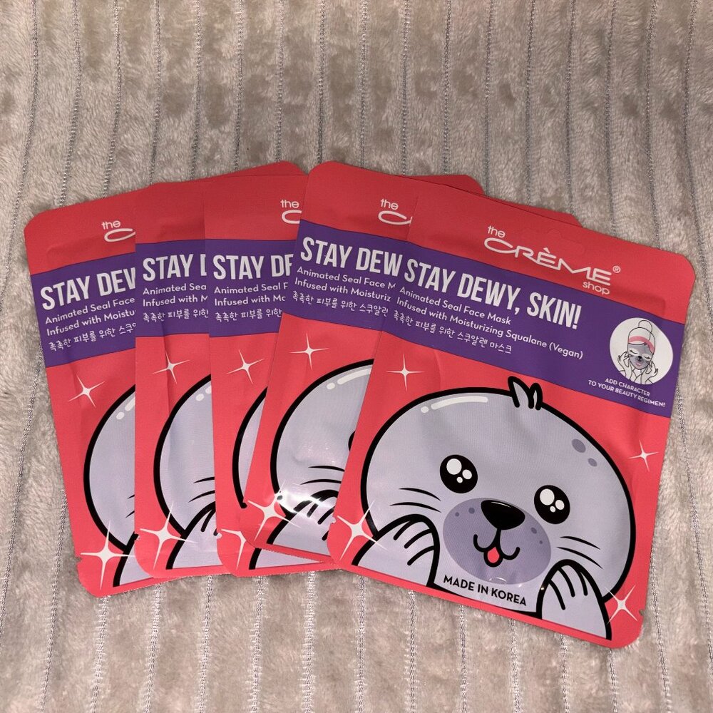 The Creme Shop Stay Dewy Seal Face Masks Lot of 5 K-Beauty